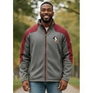 Rivalry Thread Florida State Seminoles Full Zip Jacket Men's Large Gray Burgundy